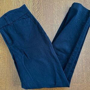 Old Navy Pixie Pants Womens Sz 0 Black Solid Mid Rise Cotton Blend